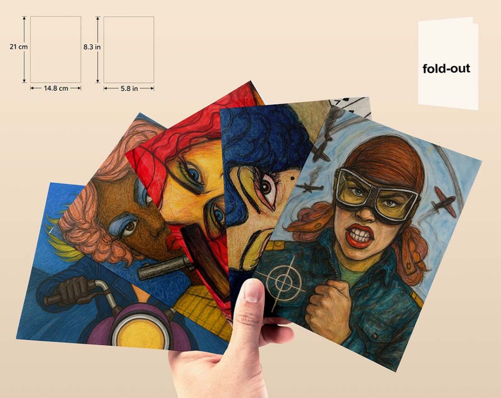 Women In Pursuit Greeting Cards