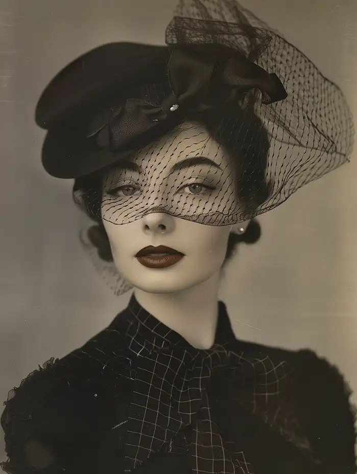 Vintage Photograps Woman with Veil