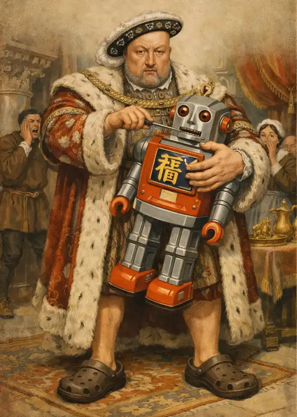 Henry VIII Decapitating Chinese Robot